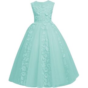 Tulle Flower Girl Dresses for Wedding First Communion Dress Girls Lace Bridesmaid Dress Pageant Party Ball Gown