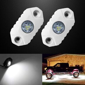 أضواء الصخور LED TSAUTO IP68 IP69K مقاومة للماء أسفل الجسم توهج تريل ريج CREE Underglow Deck Light (تسليم FBA) مصباح زحف خارجي داخلي للشاحنات Jeep ATV UTV Offroad Boat