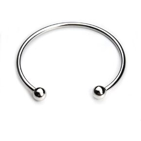 Linsoir الخرز 316 الفولاذ المقاوم للصدأ الحد الأدنى للجنسين عزم الدوران الإسورة سوار مع الخرز نهاية قابلة للإزالة حجم الحرة الكرة الكفة سوار 2 قطعة/الوحدة in Kuwait