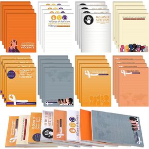 32 Pads 16 Days of Activism Against Gender Based Violence Sticky Notes 3 x 4 Inches Stickers Reminder Decor for Orange The World Party Supplies