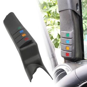 JK Left-Hand-Drive A Pillar Switch Pod with Relay Box 4 Rocker Switches Panel Kit Power up to 4 LED Offroad Lights and Accessories Compatible with JK 2011-2017