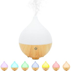 UCINNOVATE Portable Mini Essential Oil Diffusers, 30ml Small Desk Aroma Diffuser for Essential Oil, Ultrasonic Cool Mist Humidifier with LED Night Light, Waterless Auto Shut-Off USB Diffusers