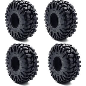 4PCS 1.9 Crawler Tires RC Tires RC Rubber Tyre Set RC Crawler Tyre with Foam Insert for SCX10 90046 SCX10 UTB18 TRX4 TRX6 Redcat Gen8 7VS4-10 1/10 RC Crawler