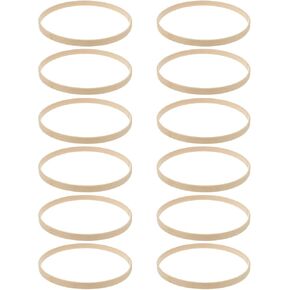 NUOBESTY Craft Rings Garland Rings 12pcs 15cm Wooden Rings Hoops Macrame Rings Bamboo Dreamcatcher Rings Hoops for DIY Craft Dream Catcher Making Dreamcatcher Hoops Wooden Rings