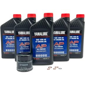 Yamaha Wolverine RMAX 2 / RMAX 4 Yamalube All-Purpose 10W-40 Oil Change Kit - LUB-SXSCG-KT-30