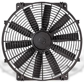 Trimline Black 24-Volt Reversible Electric Fan, Pusher-Puller Fan (11624), Car Accessories, 16 Inches
