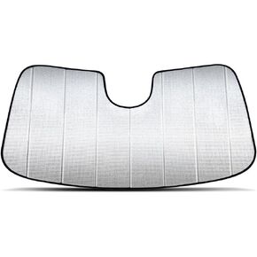 Custom Fit Windshield Foldable Sunshade for 2024 Hyundai Santa Fe SUV, Compact Reflective Sun Shade Block UV Rays Visor Protector Folding Insulation Accessories (Made in USA)