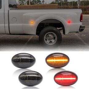 LED Dually Bed Fender Side Marker Lights Replacement for F250 F350 F450 F550 Super Duty 2011-2018, Smoke Lens