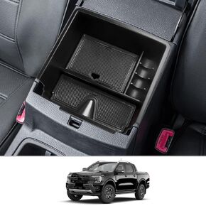 CDEFG لـ 2024 2025 Ranger Center Console منظم صينية لـ 2024 2025 Ranger Raptor Lariat XLT Truck منظم وحدة التحكم الوسطى 2024 2025 Ranger Truck مسند الذراع صندوق تخزين 2025 Ranger Accessories