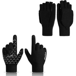 Achiou Winter Gloves for Men Women （2 pairs）