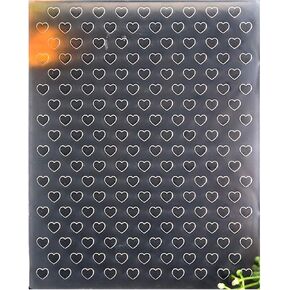 Kwan Crafts Heart Plastic Embossing Folders for Card Making Scrapbooking and Other Paper Crafts, 12.1x15.2cm