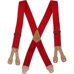 CTM® Men's Big & Tall Non-Elasticized Button End Work Suspenders