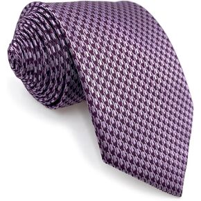 S&W SHLAX&WING Ties for Men Houndstooth Solid Color Necktie for Suits Business