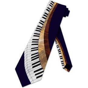 Steven Harris Men's Flowing Keyboard Neck Tie (One size, Navy Blue)