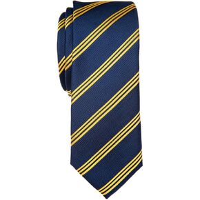 Retreez Stylish Preppy Striped Woven Microfiber 2" Skinny Tie