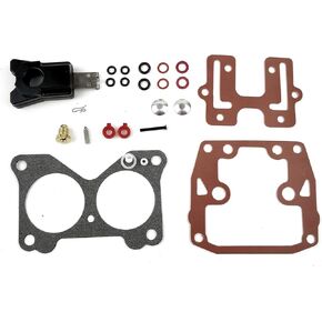 0439076 Carburetor Rebuild Kit with Float Replaces Johnson Evinrude OMC BRP V4 V6 65-235 HP Carb Repair Kit Parts Sierra 18-7046 439076 434888 435443 398526 390055 393872 383906 392550