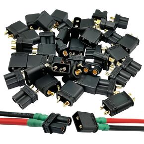 20Pairs Amass XT30 Upgrade Connector Black XT30U Connectors Plugs Male Female Battery Plugs for RC Lipo Battery