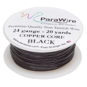 ParaWire Black Enameled Copper Craft Wire 24-Gauge 20-Yards for Jewelry-Making, Wirework, Wire-Wrapping, Crochet and More