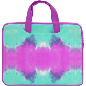 CowCow Work Bag Tie Dye Aztec Print Double Pocket Laptop Bag Compatible with MacBook Air/Pro,13"/15" Notebook