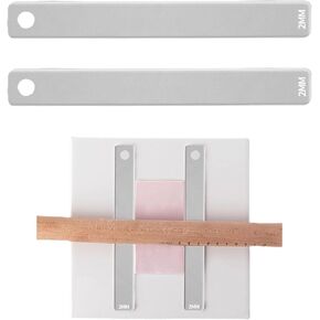 Pottery Rolling Mud Guide, 2 Pcs Acrylic Roller Depth Guides for Polymer Clay, Thick Mudboard Guide Strips Clay Tools for Manual Self Made Clay Pottery Fixing Clay Thicknesses (5 mm)