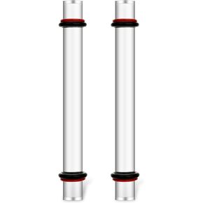 Polymer Clay Roller Tools, 2 Pcs Acrylic Clay Roller 7.7x0.8'' Acrylic Rod with Thickness Rings Clear Clay Rolling Pin Round Tube Roller Rolling Clay Bar Polymer Clay Tools for DIY Handmade Art Crafts