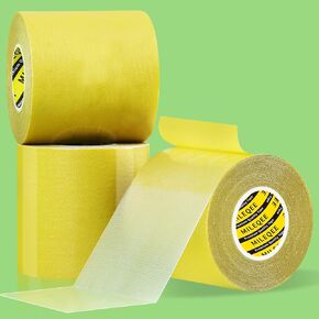 Double Sided Tape Heavy Duty, 3.2in x 33FT(10m), Universal High Tack Strong Wall Adhesive with Fiberglass Mesh, Super Sticky Resistente Clear Tape, Easy Use Mounting Tape
