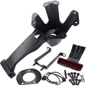 MOTOKU Spare Tire Mount Bracket with 3rd Brake Light and Harness for Jeep Wrangler 2007-2018