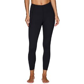 RBX Active 7/8 Legging for Women, Clean Waist Leggings Corset-Style Squat Proof Ankle Length Yoga Running Tights