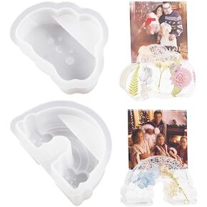 Resin Molds Silicone Photo Frame Silicone Epoxy Casting Mould Heart-Shaped Epoxy Resin Molds for Desktop Decoration