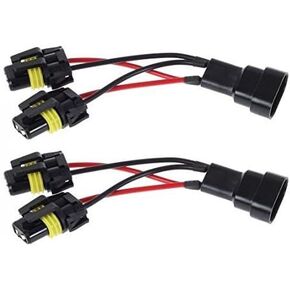 Michigan Motorsports 9005 9006 Universal fit 2-Way Splitter Wires for The Headlight Head lamp retrofit 12"
