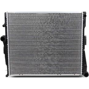DNA Motoring OEM-RA-1295 OE Style Aluminum Cooling Radiator Compatible with 91-98 BMW 318i / 91-97 318is / 95-99 318ti / 96-98 Z3, 17-1/4 x 17-1/4 x 1-1/4, 1-5/8" Inlet, 1" Outlet