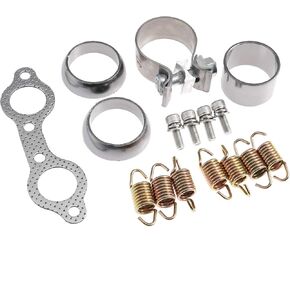 Exhaust Manifold Gasket Spring Rebuild Kit with Clamp for Polaris Ranger RZR 800 2008-2010 Replaces 3610047 7041687 7041804 5811511