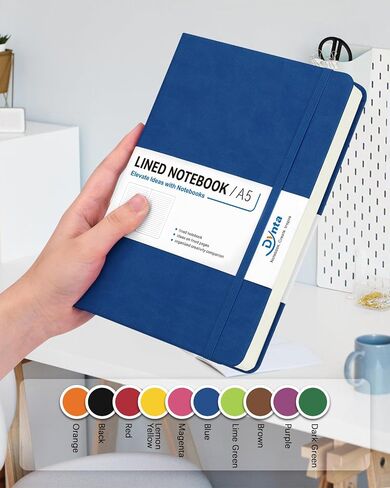 Hardcover Journal Notebooks, 10 Packs A5 Lined Journals Bulk for Writing 200 Pages/100Sheets, 8.4 x 5.8 inch, 10 Colors Classic Ruled Notebook for Work/Travel/College/Note Taking in Saudi Arabia
