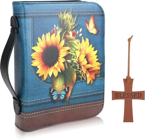 غطاء الكتاب المقدس، حافظة أغطية الكتاب المقدس للنساء والرجال، حقيبة حافظة للكتاب المقدس، حقيبة كبيرة لحمل الكتب، حافظة حماية للكتاب من الجلد الصناعي تناسب الكتاب مقاس 11.4 × 8.2 × 2.2 بوصة، ملحقات الكتاب المقدس هدية يوم المعلمين in Kuwait