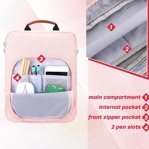 حافظة غطاء الكتاب المقدس للنساء والرجال مقاس 11 بوصة × 9 بوصة غلاف الكتاب المقدس باللون الوردي مع حافظة صغيرة باللون البيج وحقيبة حماية لكتاب الكنيسة لمحبي الكتاب المقدس مع حزام الكتف in Kuwait