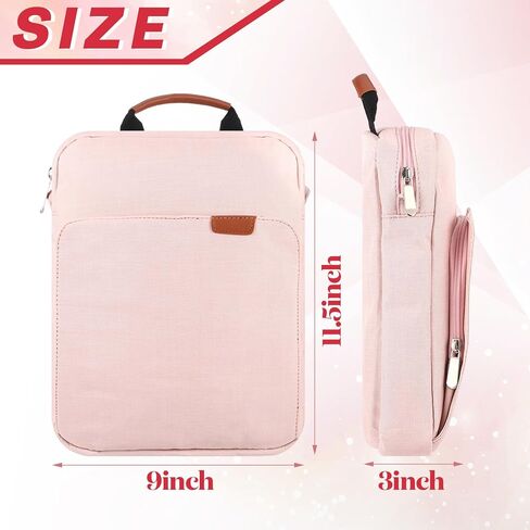 حافظة غطاء الكتاب المقدس للنساء والرجال مقاس 11 بوصة × 9 بوصة غلاف الكتاب المقدس باللون الوردي مع حافظة صغيرة باللون البيج وحقيبة حماية لكتاب الكنيسة لمحبي الكتاب المقدس مع حزام الكتف in Kuwait