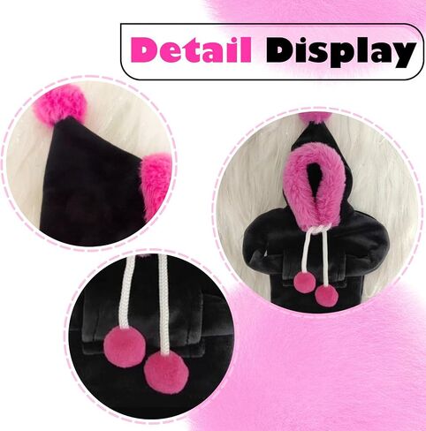 Car Gear Shift Hoodie, Funny Plush Universal Cars Shift Knob Cover, Mini Hoodie for Auto Shifter, Automotive Interior Cute Gadgets Accessories Decor for Women Men (Black Rose Red) in Saudi Arabia