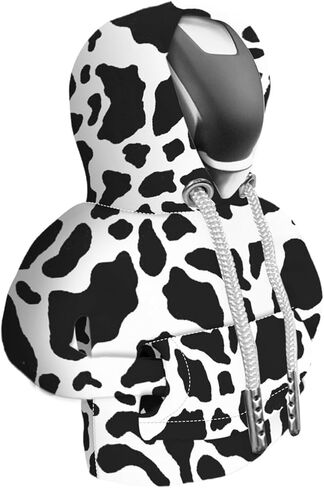 Car Gear Shift Hoodie, Funny Plush Universal Cars Shift Knob Cover, Mini Hoodie for Auto Shifter, Automotive Interior Cute Gadgets Accessories Decor for Women Men (Black Rose Red) in Kuwait