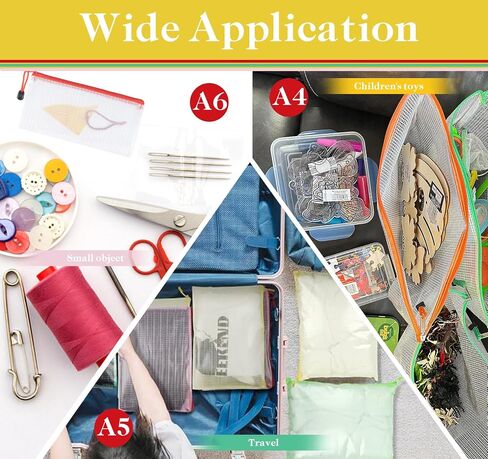 21Pcs Mesh Zipper Pouch Bags,A4/A5/A6 Plastic Wallets File Bags,Waterproof Mesh Zipper Pouch Document Bag,Thicken Document Wallets with Zipper,6 Colors Zip Lock Bags for School,Home,Office and Travel in Saudi Arabia