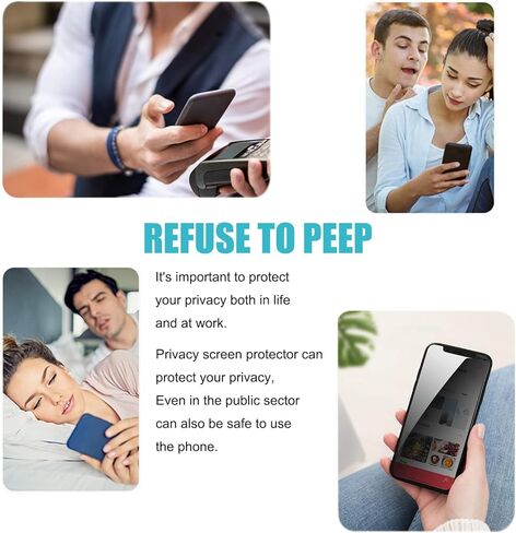 pehael [2+2 Pack iPhone 14 Pro Privacy Screen Protector with Camera Lens Protector Full Coverage Anti-Spy Tempered Glass Film 9H Hardness Upgrade Edge Protection Easy Installation Bubble Free in Kuwait