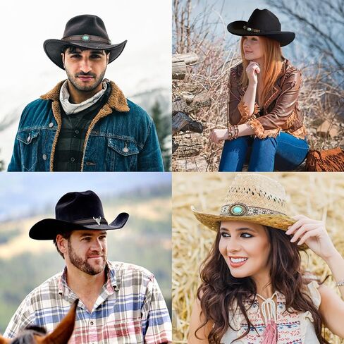 10 قطع من حزام القبعة للسيدات، قبعة رعاة البقر النسائية، قبعة بديلة مصنوعة يدويًا للرجال، حزام فيدورا بنما in Kuwait