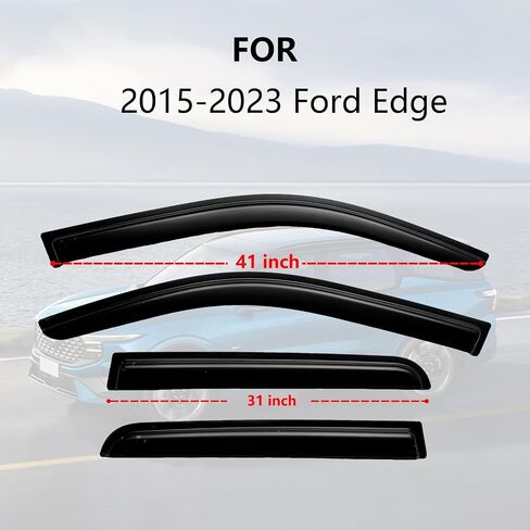 Window Rain Guards for 2015-2024 Ford Edge/Window Visors Rain Guards Compatible with 15 16 17 18 19 20 21 22 23 24 Ford Edge in Saudi Arabia