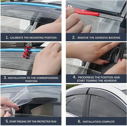 Window Rain Guards for 2015-2024 Ford Edge/Window Visors Rain Guards Compatible with 15 16 17 18 19 20 21 22 23 24 Ford Edge in Saudi Arabia