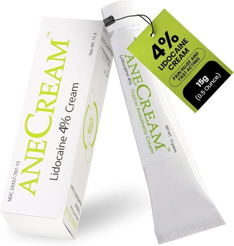 AneCream5 - كريم مخدر ليدوكائين 5% أقصى قوة بدون وصفة طبية، درجة طبية، كريم مخدر موضعي لتخدير الألم أنبوب 30 جرام، استخدامات موضعية وشرجية، علاج البواسير in Saudi Arabia