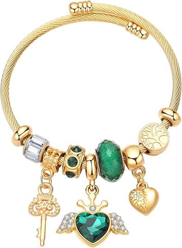 Tiana-Charlotte Friendship GOLD SILVER Chunky Bangle Bracelets Cosplay Costume Accessories BFF Relationship Distance Bracelet Anime Charm Pinky Promise Pink Best Friends Distance Matching Bracelet for Gifts for BFF Women Men in Saudi Arabia