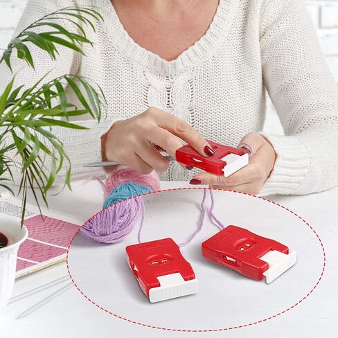 عداد صفوف الحياكة من بيجينو، أداة تحديد إبرة الخياطة قطعة واحدة، عداد غرز بلاستيكي متماسك، أحمر in Kuwait