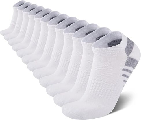 COOVAN 12 Pack Mens Ankle Low Cut Socks Athletic Running Cushion Casual Socks 12 Pairs in Saudi Arabia