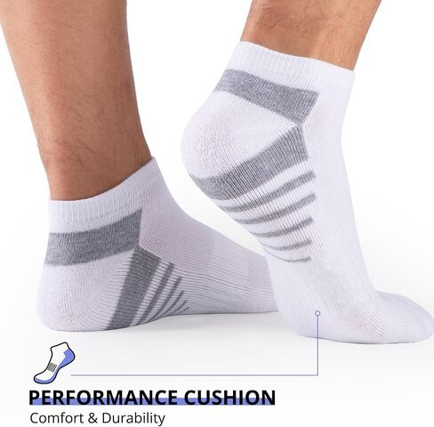 COOVAN 12 Pack Mens Ankle Low Cut Socks Athletic Running Cushion Casual Socks 12 Pairs in Saudi Arabia