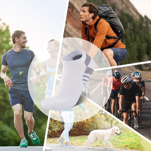 COOVAN 12 Pack Mens Ankle Low Cut Socks Athletic Running Cushion Casual Socks 12 Pairs in Saudi Arabia