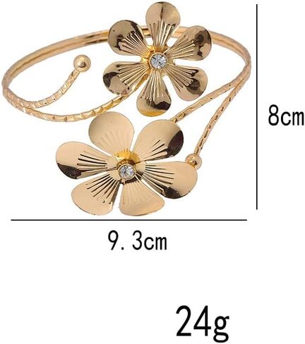 Arm Cuff Upper Arm Band Cuff Bracelet Bangle for Women Silver Gold Boho Adjustable Flower Butterfly Sun Moon Armband Set Birthday Friendship Gift Holiday Beach Jewelry in Saudi Arabia